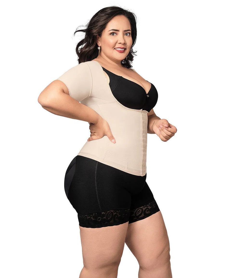 Faja cinturilla beige con mangas